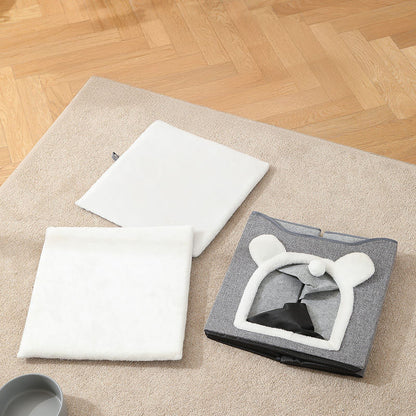 Nhà cho mèo dễ thương Cozy Cube gấp gọn