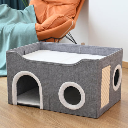Ổ nằm cho mèo Cozy Box form cứng gấp gọn
