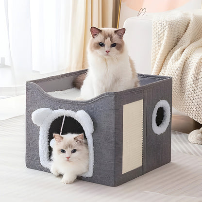 Nhà cho mèo dễ thương Cozy Cube gấp gọn