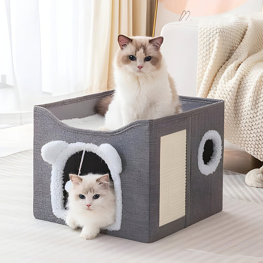 Nhà cho mèo dễ thương Cozy Cube gấp gọn